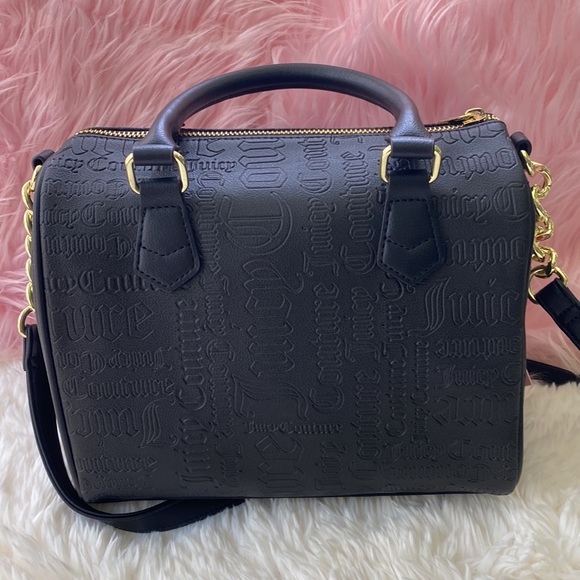 🖤 Juicy Couture Deboss Logo Black Speedy Satchel - Picture 6 of 11